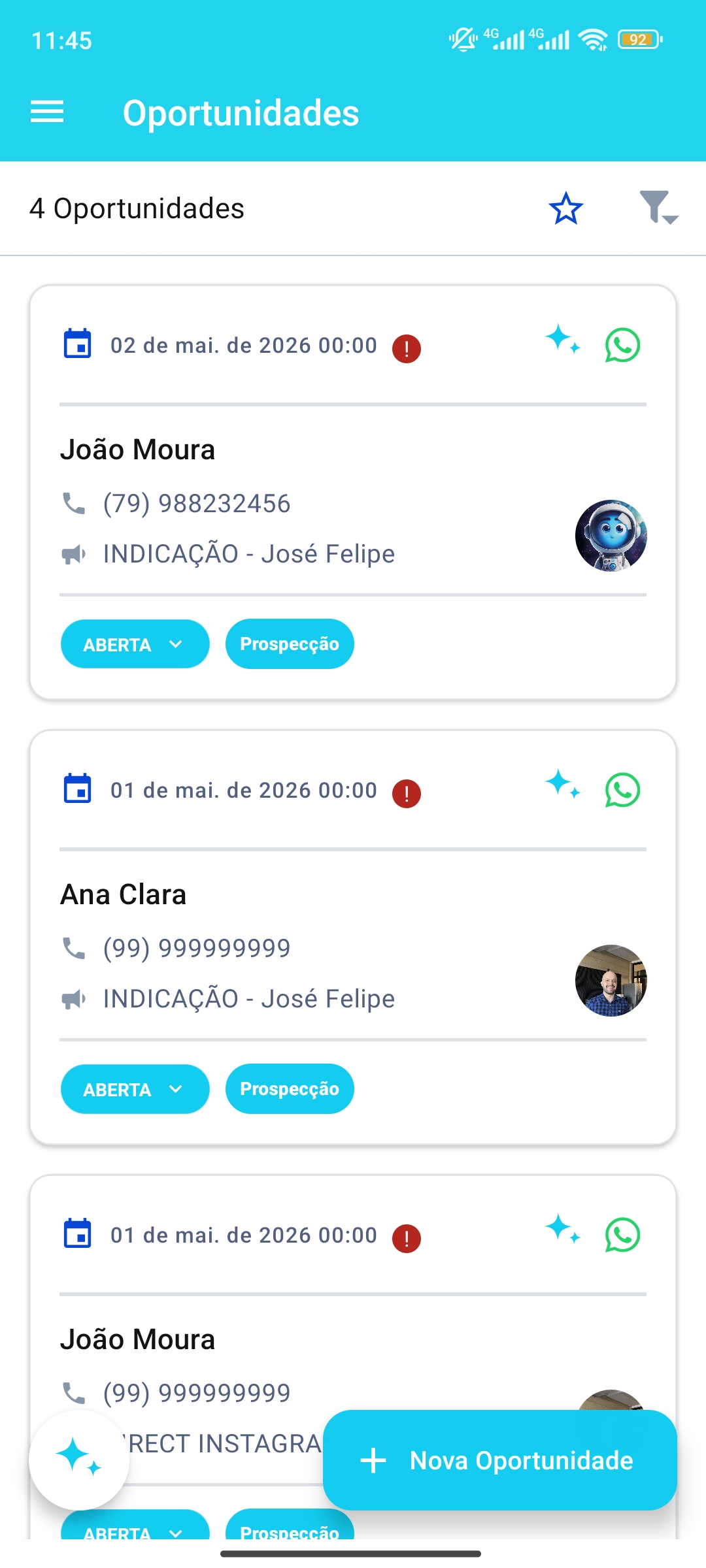 Lista de Oportunidades